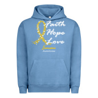 Pigment Pebble Blue sarcoma awareness t  shirt sarcoma awareness faith hope love   in this Urban Hoodie - linhVisuals