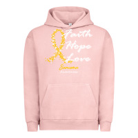 Pigment Salmon sarcoma awareness t  shirt sarcoma awareness faith hope love   in this Urban Hoodie - linhVisuals