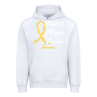White sarcoma awareness t  shirt sarcoma awareness faith hope love   in this Urban Hoodie - linhVisuals
