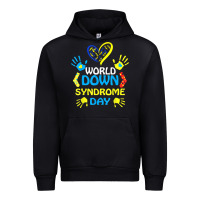 Black world down syndrome day t shirt support and awareness 3.21 t shirt Urban Hoodie - linhVisuals