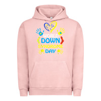 Pigment Salmon world down syndrome day t shirt support and awareness 3.21 t shirt Urban Hoodie - linhVisuals