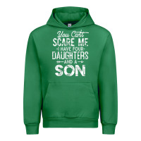 Emerald you can't scare me i have four daughters and a son funny dad t shirt Urban Hoodie - linhVisuals