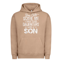 Pigment Burro you can't scare me i have four daughters and a son funny dad t shirt Urban Hoodie - linhVisuals