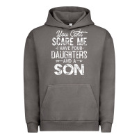 Pigment Tornado you can't scare me i have four daughters and a son funny dad t shirt Urban Hoodie - linhVisuals