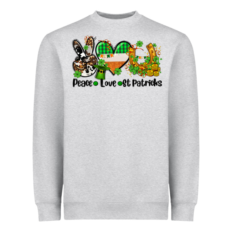 Peace Love St Patricks Heavyweight Sweatshirt by AdoDesignShop | Teevron