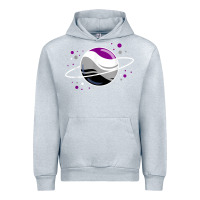 Heather Grey asexual outer space planet ace pride t shirt Urban Hoodie - linhVisuals