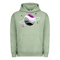 Pigment Oil Green asexual outer space planet ace pride t shirt Urban Hoodie - linhVisuals