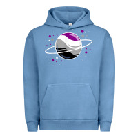 Pigment Pebble Blue asexual outer space planet ace pride t shirt Urban Hoodie - linhVisuals