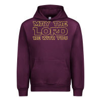 Mauve Wine may the lord be with you by jesus surfed apparel co premium t shirt Urban Hoodie - linhVisuals