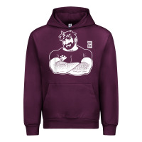 Mauve Wine bobo bear   adam likes crossing arms t shirt Urban Hoodie - linhVisuals