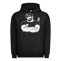 Pigment Black bobo bear   adam likes crossing arms t shirt Urban Hoodie - linhVisuals