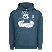 Pigment Midnight Navy bobo bear   adam likes crossing arms t shirt Urban Hoodie - linhVisuals