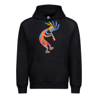 Black dancing kokopelli southwestern usa native american symbol t shirt Urban Hoodie - linhVisuals