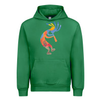 Emerald dancing kokopelli southwestern usa native american symbol t shirt Urban Hoodie - linhVisuals