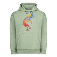 Pigment Oil Green dancing kokopelli southwestern usa native american symbol t shirt Urban Hoodie - linhVisuals
