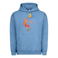 Pigment Pebble Blue dancing kokopelli southwestern usa native american symbol t shirt Urban Hoodie - linhVisuals