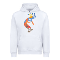 White dancing kokopelli southwestern usa native american symbol t shirt Urban Hoodie - linhVisuals