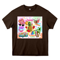 Chocolate Brown summer beach Heavy Core Tee - TumblerDesignByShophia