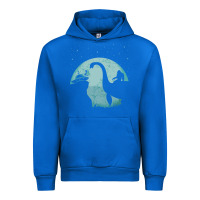 Cobalt bigfoot riding loch ness monster sasquatch ufo abduction pullover hood Urban Hoodie - linhVisuals
