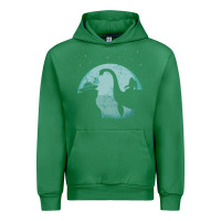 Emerald bigfoot riding loch ness monster sasquatch ufo abduction pullover hood Urban Hoodie - linhVisuals