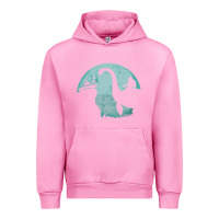 Fuchsia Pink bigfoot riding loch ness monster sasquatch ufo abduction pullover hood Urban Hoodie - linhVisuals