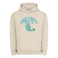 Pigment French Oak bigfoot riding loch ness monster sasquatch ufo abduction pullover hood Urban Hoodie - linhVisuals