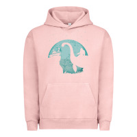 Pigment Salmon bigfoot riding loch ness monster sasquatch ufo abduction pullover hood Urban Hoodie - linhVisuals