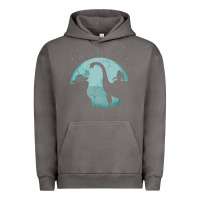 Bigfoot Riding Loch Ness Monster Sasquatch Ufo Abduction Pullover Hood Urban Hoodie | Teevron