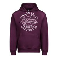 Mauve Wine cannon beach 1956 oregon clatsop sweatshirt Urban Hoodie - linhVisuals