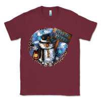 Burgundy hello winter Classic Tee - CowGirlArtShop