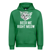 Emerald beer me right meow Urban Hoodie - linhVisuals