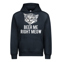 Navy beer me right meow Urban Hoodie - linhVisuals