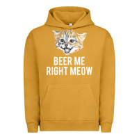 Pigment Peanut Butter beer me right meow Urban Hoodie - linhVisuals