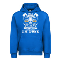 Cobalt i'm a carpenter i don't stop   funny carpentry woodworking t shirt Urban Hoodie - linhVisuals