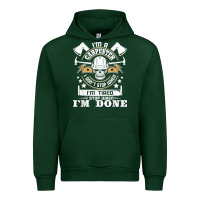 Forest Green i'm a carpenter i don't stop   funny carpentry woodworking t shirt Urban Hoodie - linhVisuals