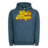 Pigment Midnight Navy lets boogie shirt vintage dancing 1980s disco themed party t shirt Urban Hoodie - linhVisuals
