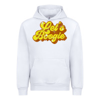 White lets boogie shirt vintage dancing 1980s disco themed party t shirt Urban Hoodie - linhVisuals