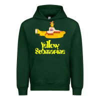 Forest Green Yellow Submarine Urban Hoodie - linhVisuals