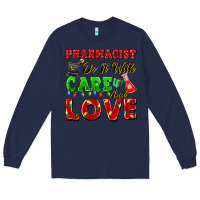 Navy pharmacist do it with care and love christmas Long Sleeve Tee - FaDigitalArtStudio
