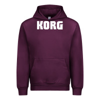 Mauve Wine Korg Keyboard Urban Hoodie - linhVisuals