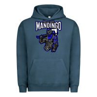 Pigment Midnight Navy mandingo fighter chief, liberian superhero, african ancestry premium t Urban Hoodie - linhVisuals