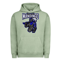 Pigment Oil Green mandingo fighter chief, liberian superhero, african ancestry premium t Urban Hoodie - linhVisuals