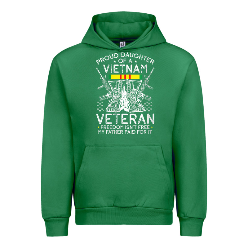 Womens Proud Daughter Of A Vietnam Veteran Freedom Isn't Free V Neck T Urban Hoodie by linhVisuals | Teevron