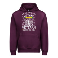 Mauve Wine womens proud daughter of a vietnam veteran freedom isn't free v neck t Urban Hoodie - linhVisuals