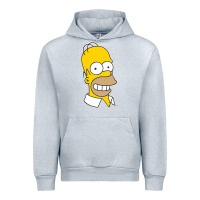 Heather Grey the simpsons homer simpson face sweatshirt Urban Hoodie - linhVisuals