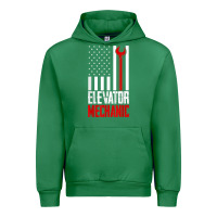 Emerald elevator mechanic american flag gift for elevator technician t shirt Urban Hoodie - linhVisuals
