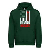 Forest Green elevator mechanic american flag gift for elevator technician t shirt Urban Hoodie - linhVisuals