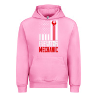 Fuchsia Pink elevator mechanic american flag gift for elevator technician t shirt Urban Hoodie - linhVisuals