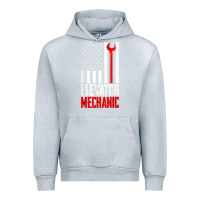 Heather Grey elevator mechanic american flag gift for elevator technician t shirt Urban Hoodie - linhVisuals