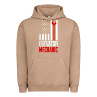 Pigment Burro elevator mechanic american flag gift for elevator technician t shirt Urban Hoodie - linhVisuals